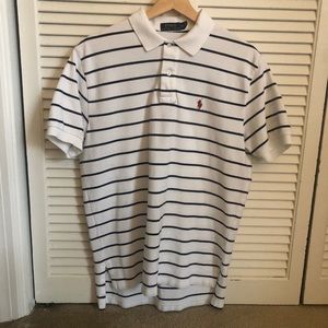 Ralph Lauren Polo / Medium / White & Blue